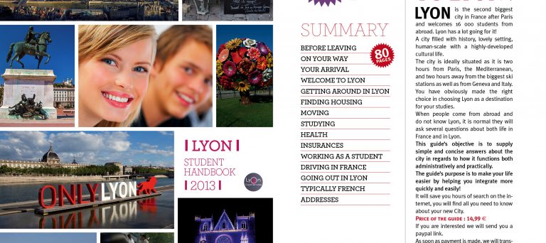 Guide pour Etudiants Etrangers - Lyon - 80 pages - Lyon Expat Services